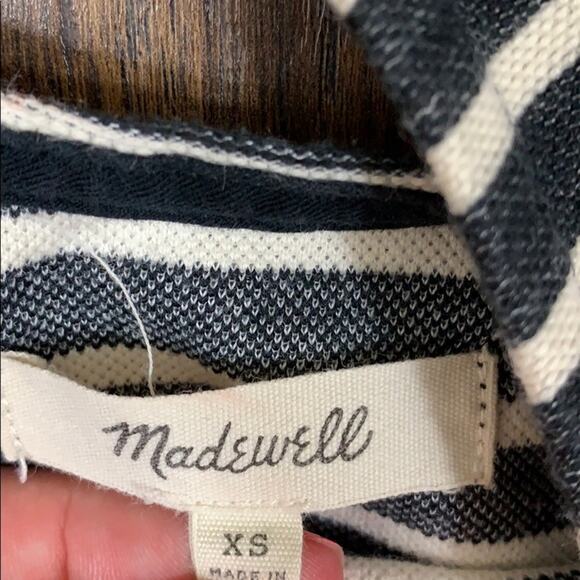 Madewell Black Effortless Striped Black/Cream Tank Dress - Picture 3 of 5
